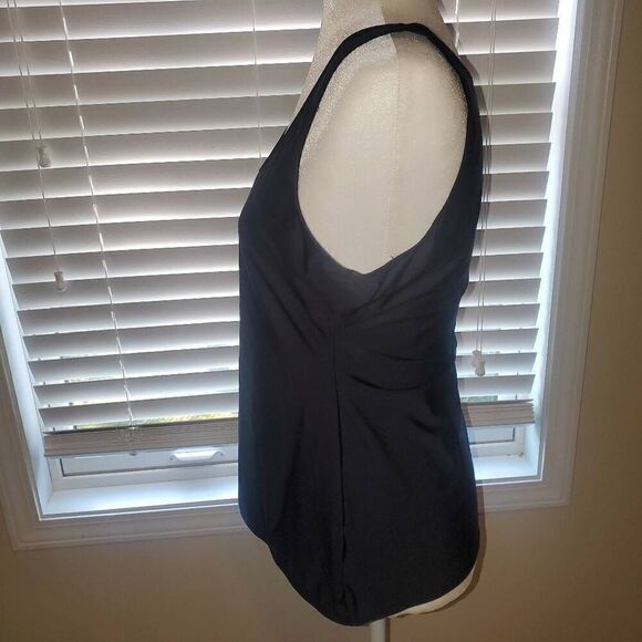 Tape Measure Black Spandex Shapewear Tank Top- Size XL - Picture 2 of 6